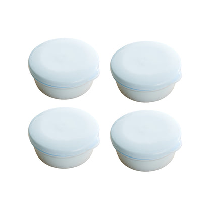 4PCS Round Portable Bathroom Soap Box Lid Travel Soap Holder Draining Soap Dish