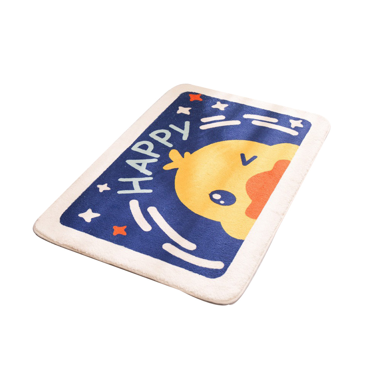Non-slip Faux Cashmere Bath Mat 80x50cm Water – Product View 22
