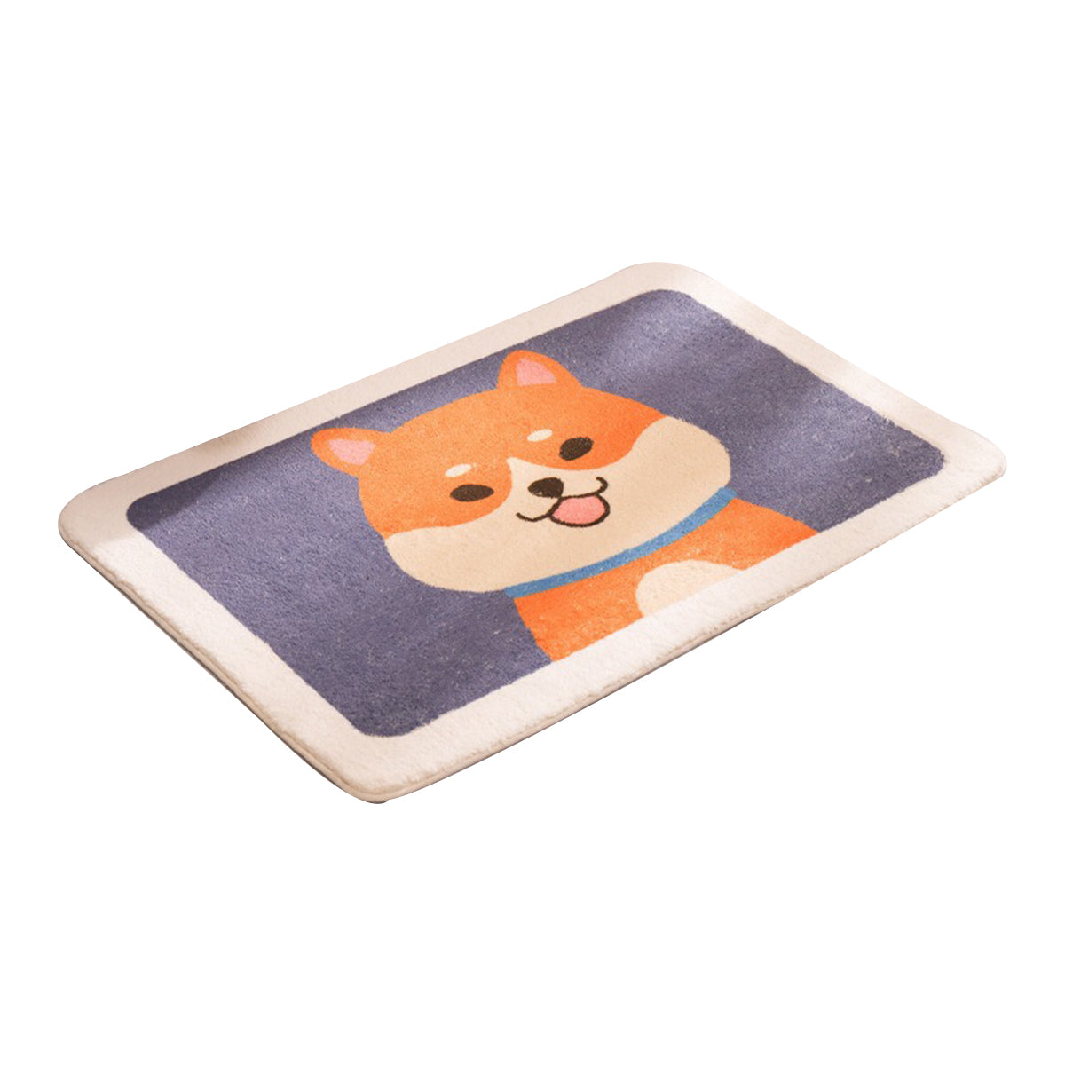 Non-slip Faux Cashmere Bath Mat 80x50cm Water – Product View 23
