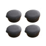 4 Pcs Round Soap Boxes with Draining Trays — Black