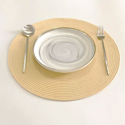 4 Pcs Round Woven Placemats Heat Insulation Table Mats