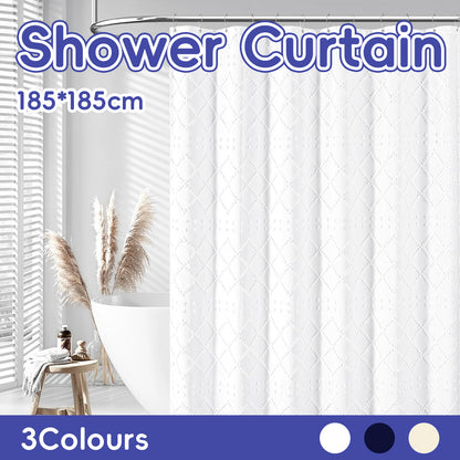 Waterproof Mildew Resistant Shower Curtain with Fringe Design
