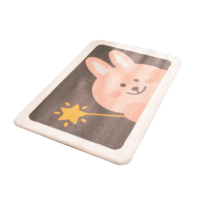 Non-Slip Faux Cashmere Bath Mat 80x50cm Water Absorbent