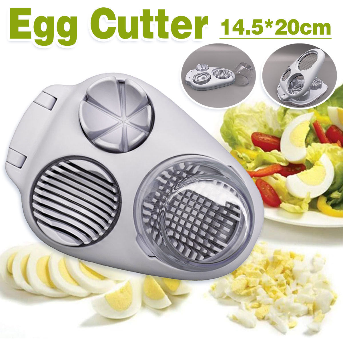 Multifunctional Egg Slicer with 3 Cutting Styles – Product View 2