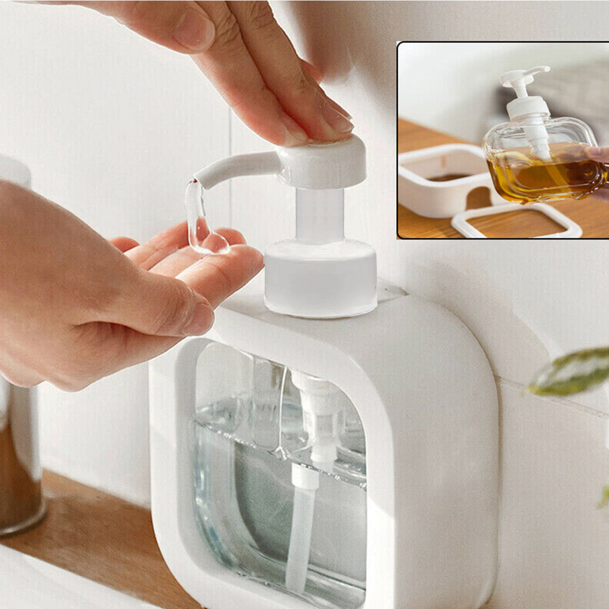 Refillable Bathroom Dispenser Bottle in 2 Sizes – Product View 4
