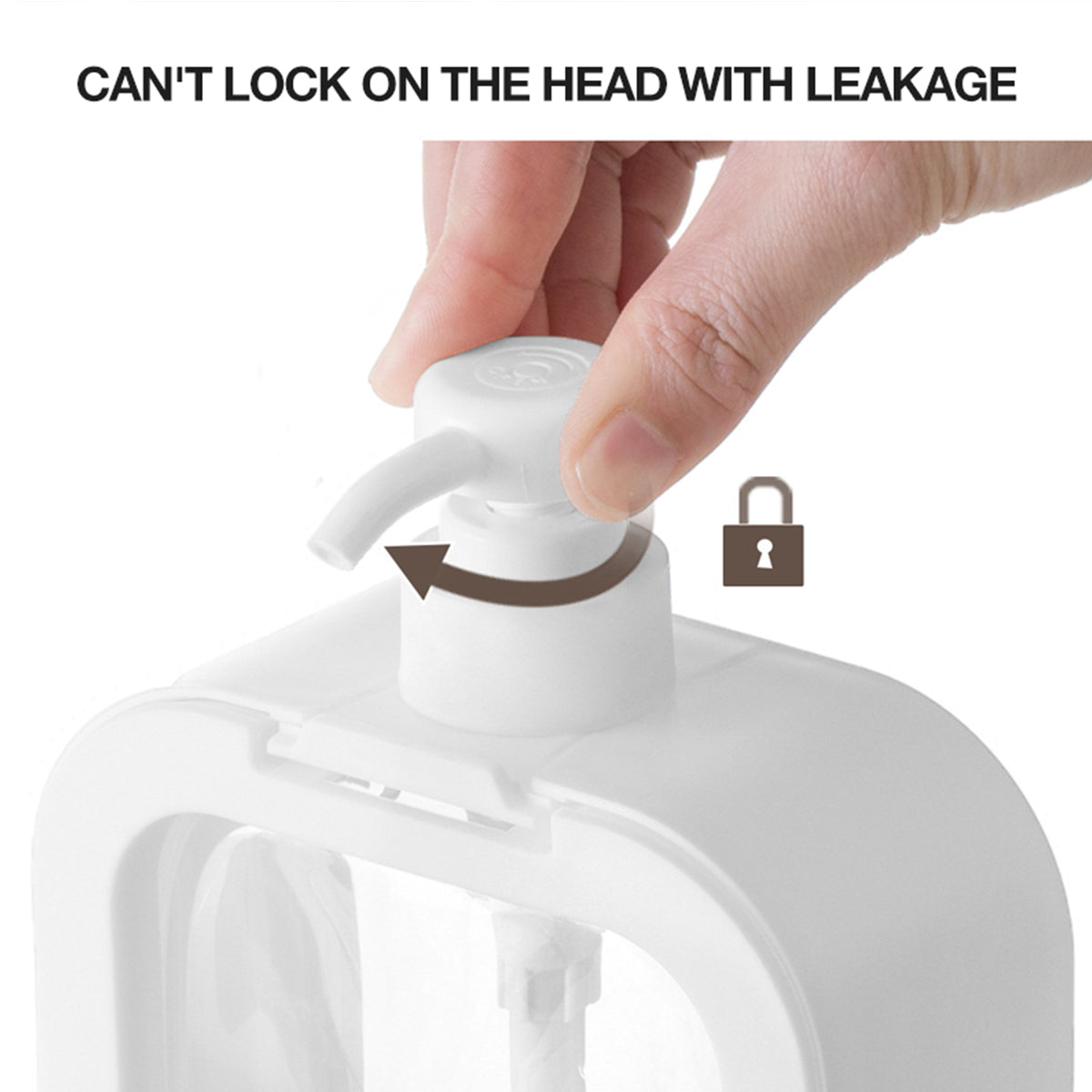 Refillable Bathroom Dispenser Bottle in 2 Sizes – Product View 11