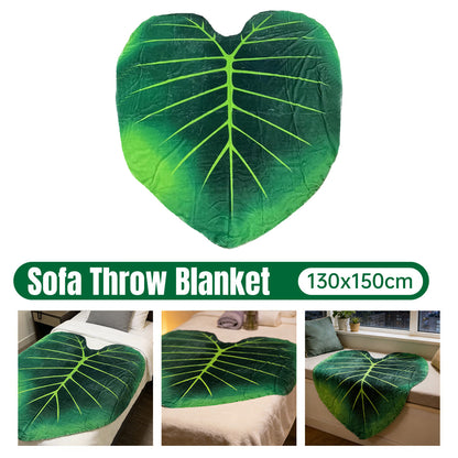 Leaf-Shaped Sofa Throw Blanket 150 × 150 cm – Product View 2