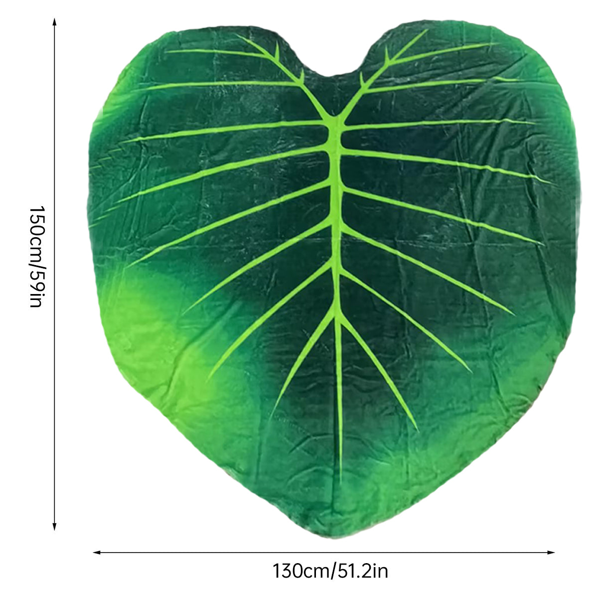 Leaf-Shaped Sofa Throw Blanket 150 × 150 cm – Product View 3