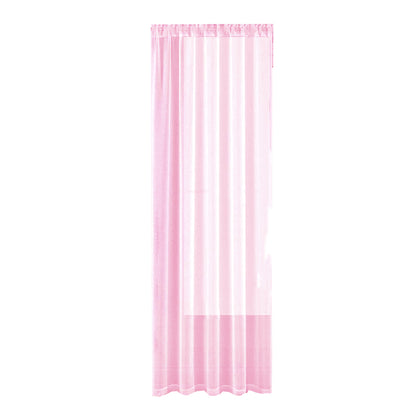 Sheer Voile Curtains Rod Pocket Window Panel for Bedroom 140cm x 230cm Drapes