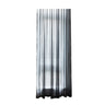Sheer Curtain Panel with Rod Pocket Header — Black