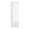 Sheer Curtain Panel with Rod Pocket Header — White