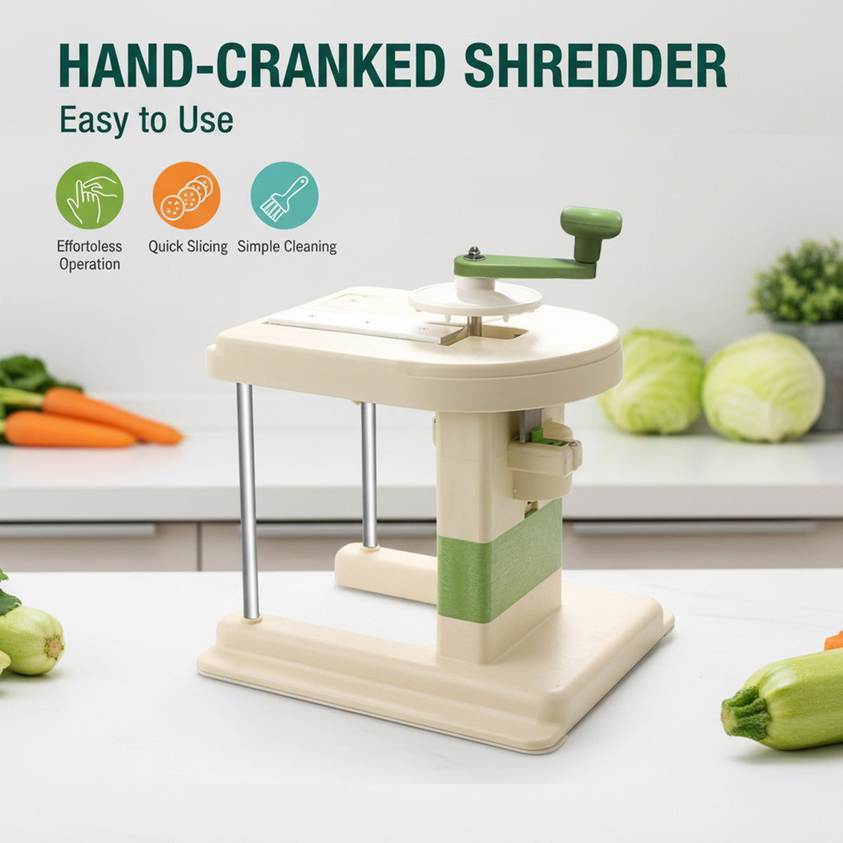 Hand Crank Vegetable Cutter for Kitchen Prep – Product View 14