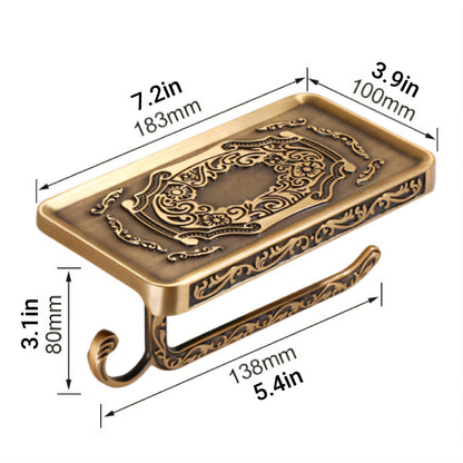 Wall Mounted Tissue Holder with Phone Shelf – Product View 3