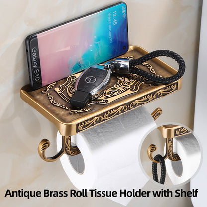 Wall Mounted Tissue Holder with Phone Shelf – Product View 9