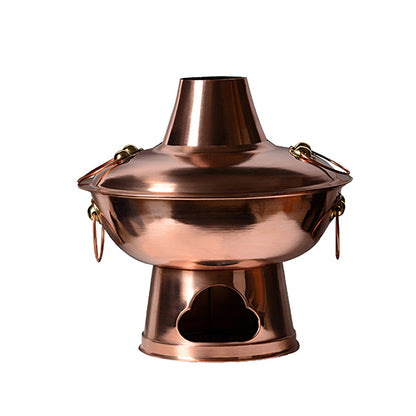 Stainless Steel Charcoal Chinese Copper Hot Pot for Beijing Cookware