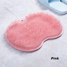 TPR Shower Foot Scrubber with Massage Surface — Pink