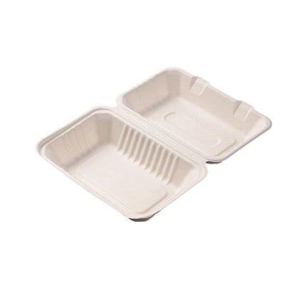 Sugarcane Clamshell Food Boxes in Bulk Packs – Product View 13
