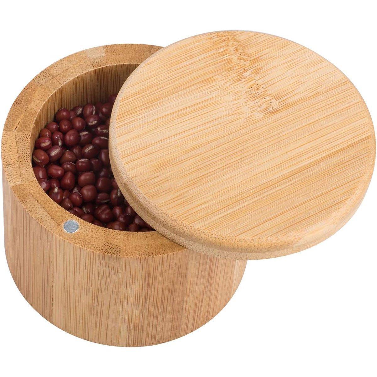 Bamboo Seasoning Pot with Swivel Lid and Spoon – Product View 13