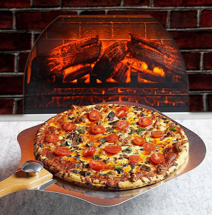 4 Pcs Pizza Tool Set with 12-Inch Aluminium Peel – Product View 12