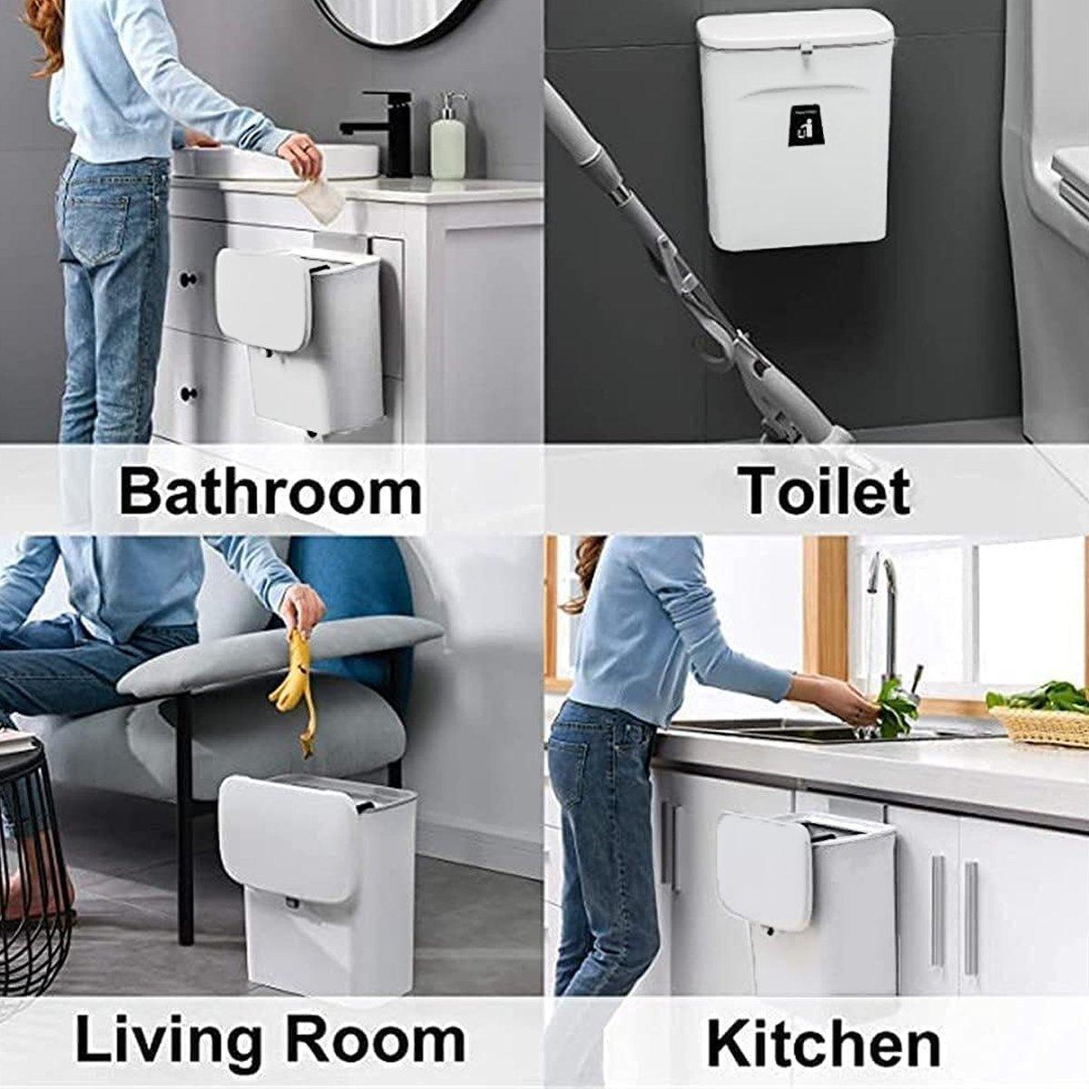 Hanging Waste Bin with Lid for Hotel Kitchens – Product View 11