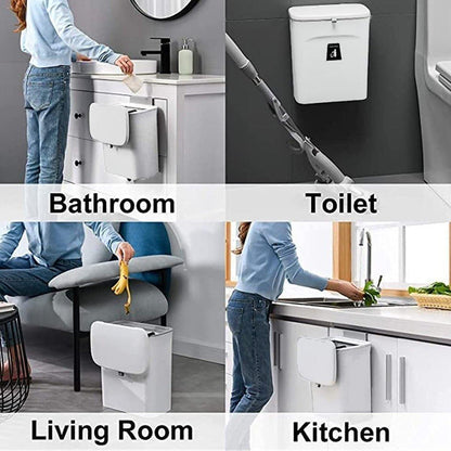 Hanging Waste Bin with Lid for Hotel Kitchens – Product View 11