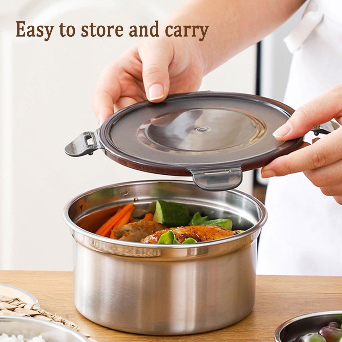 3 Pcs Stainless Steel Food Containers with Lids – Product View 8