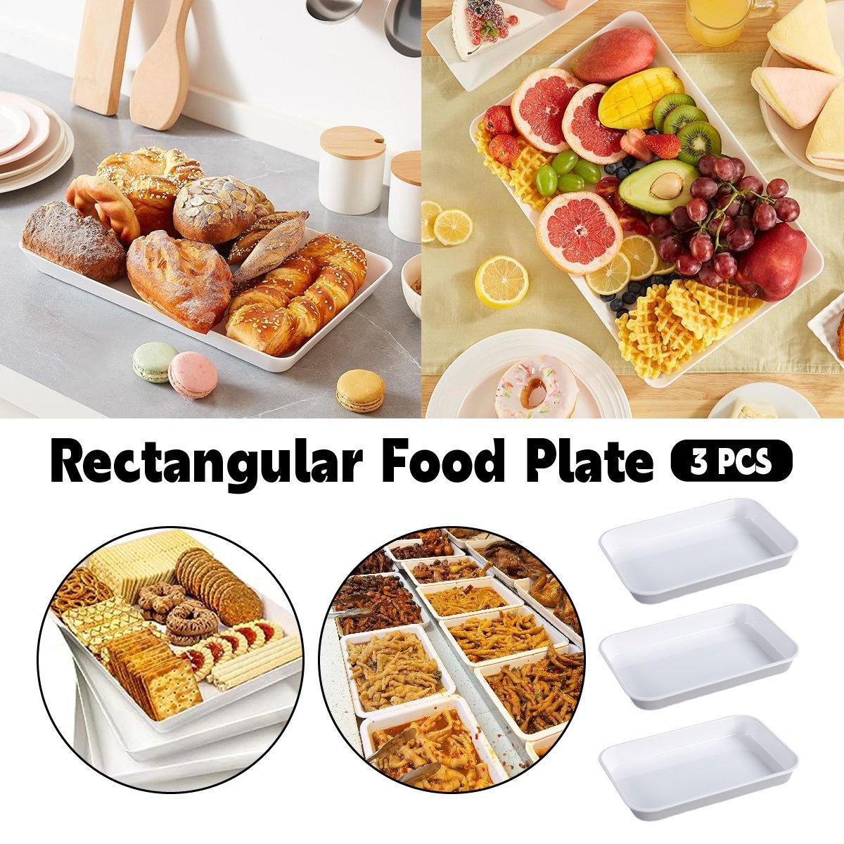 3 Pcs Rectangular Food Trays for Buffet Display – Product View 2