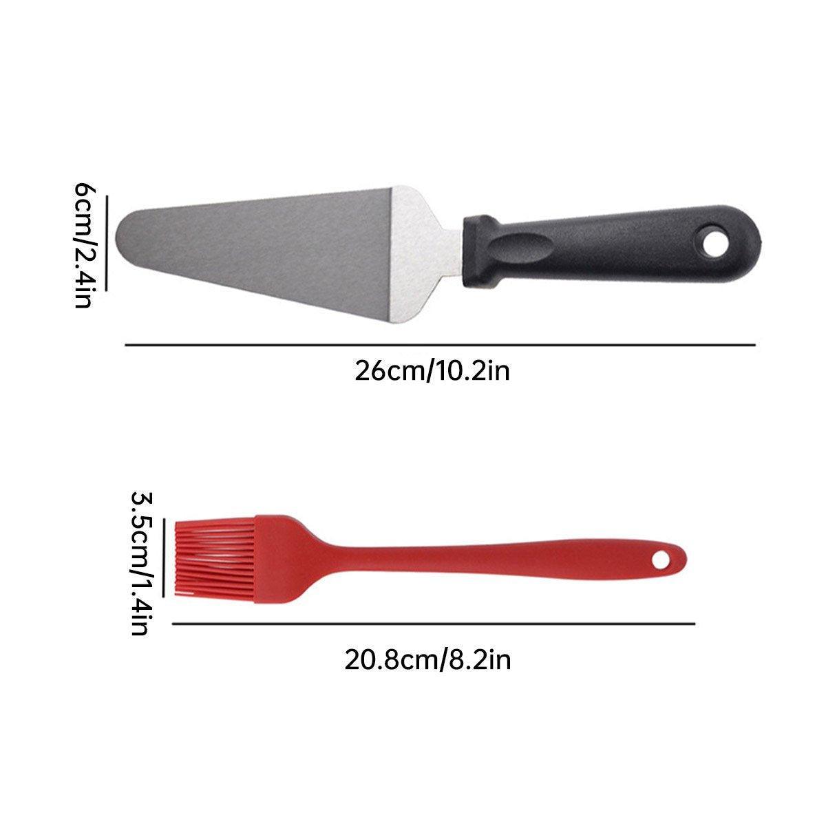 4 Pcs Pizza Tool Set with 12-Inch Aluminium Peel – Product View 3