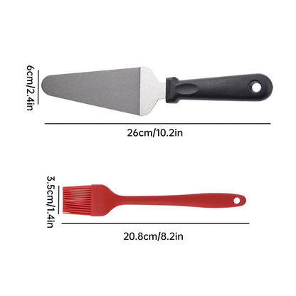 4 Pcs Pizza Tool Set with 12-Inch Aluminium Peel – Product View 3