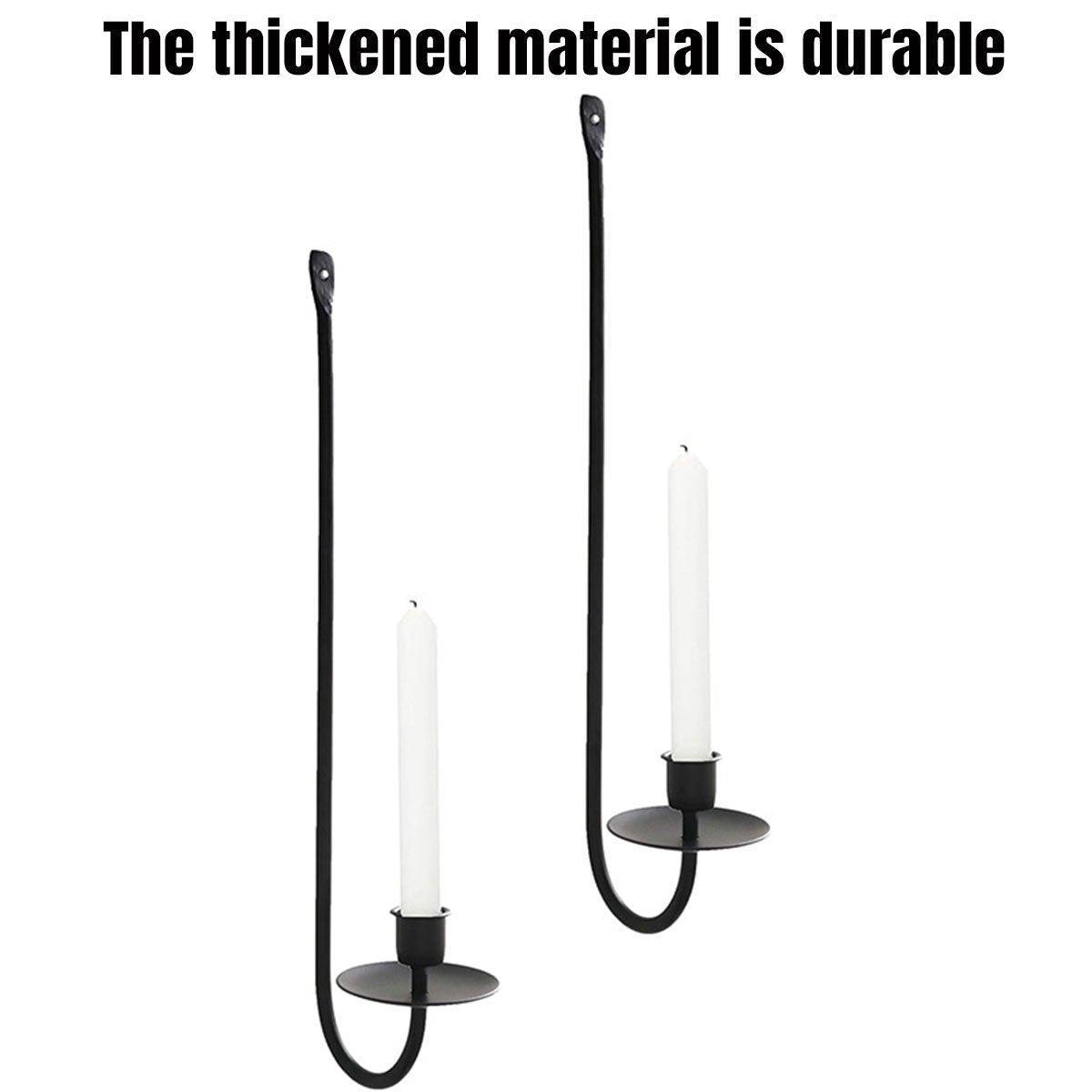2 Pcs Wall Mounted Iron Holders for Candles – Product View 5