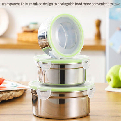 3 Pcs Stainless Steel Food Containers with Lids – Product View 6