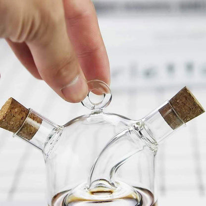 Glass Oil and Vinegar Dispenser with Cork Lid – Product View 7