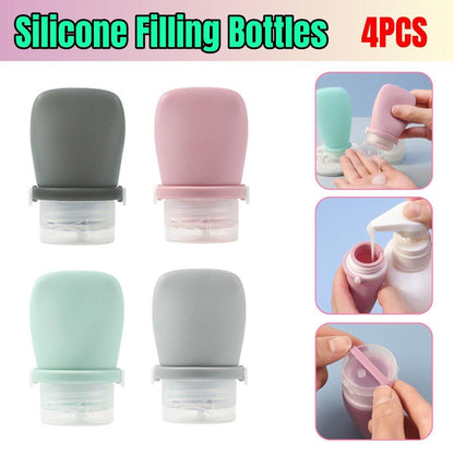 4 Pcs 30 ml Silicone Toiletry Travel Bottle Set – Product View 2