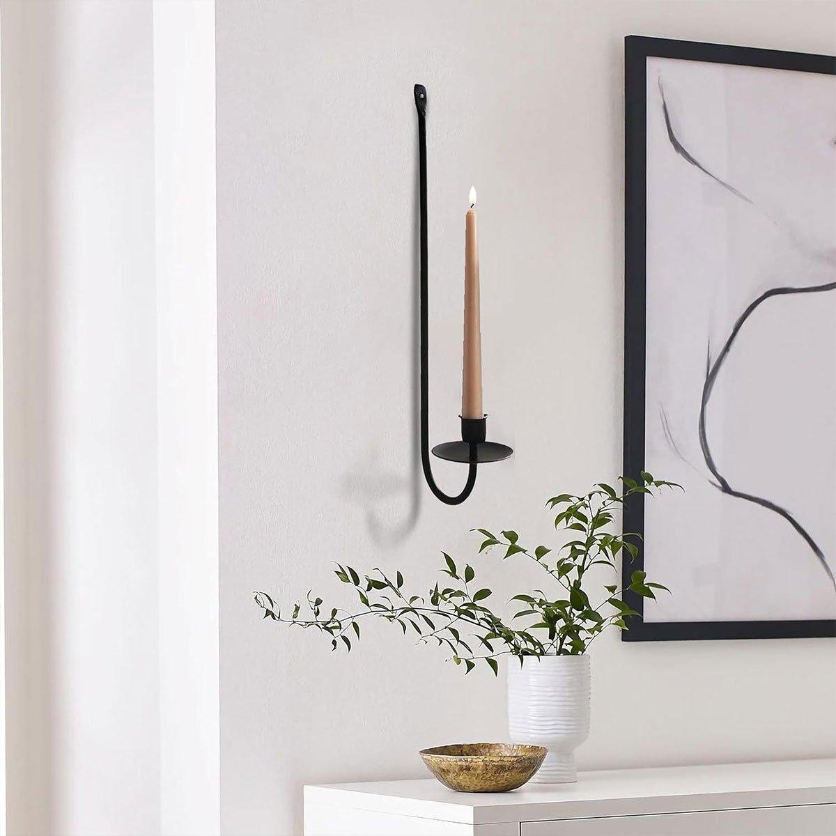 2 Pcs Wall Mounted Iron Holders for Candles – Product View 6