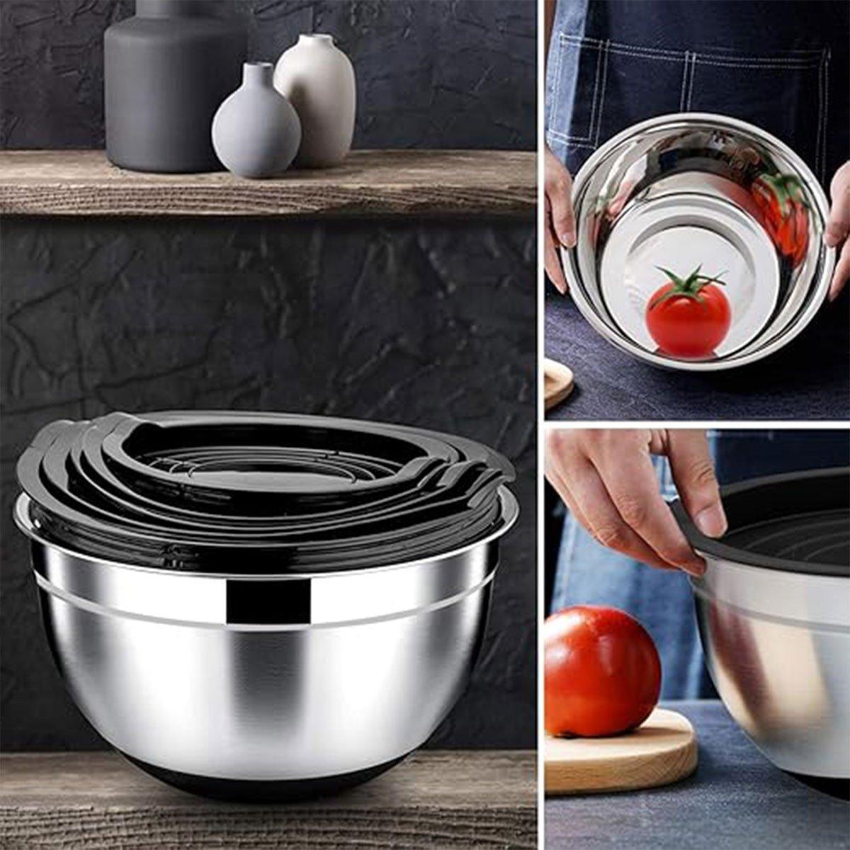 5 Pcs Stainless Steel Mixing Bowl Set for Kitchens – Product View 12