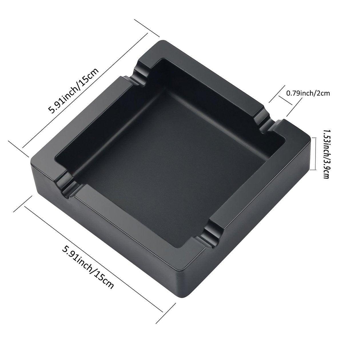 Square Silicone Cigar Ashtray with Large Capacity – Product View 3