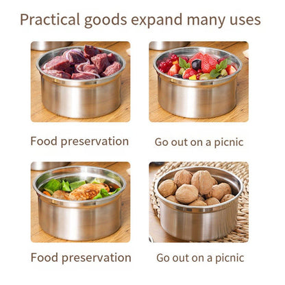 3 Pcs Stainless Steel Food Containers with Lids – Product View 5