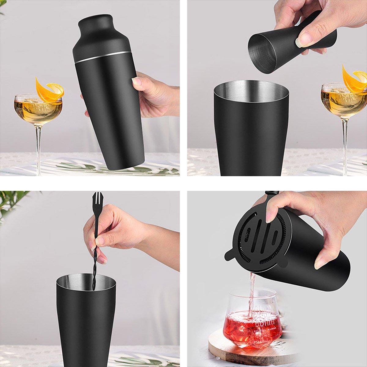 8 Pcs Cocktail Shaker Set with 700ml Shaker – Product View 6