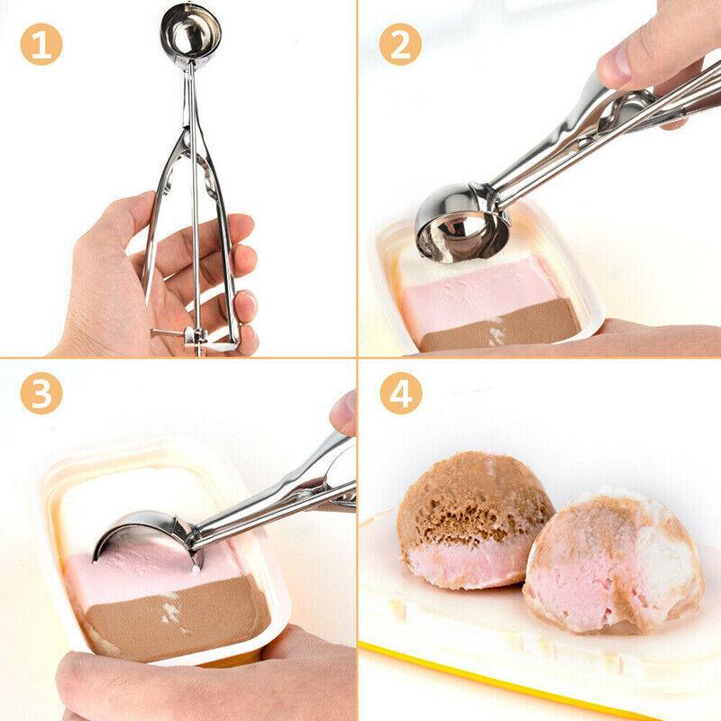 Stainless Steel Ice Cream Scoop with Trigger Release 6cm