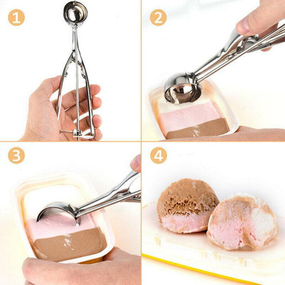 Stainless Steel Ice Cream Scoop with Trigger Release 6cm