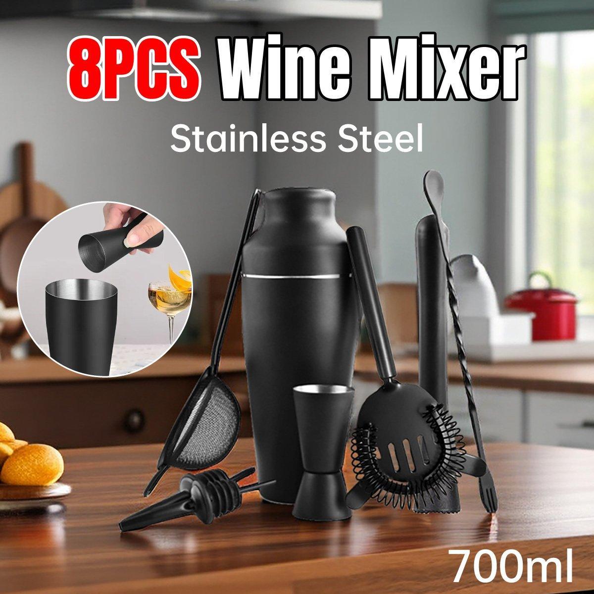 8 Pcs Cocktail Shaker Set with 700ml Shaker – Product View 2