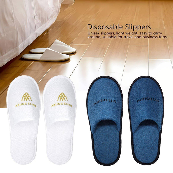 30 Pairs Disposable Hotel Guest Slippers