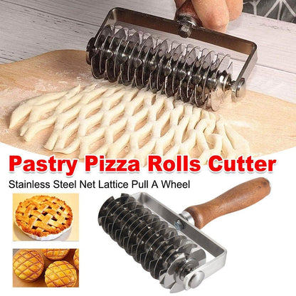 Stainless Steel Lattice Cutter with Wood Handle – Product View 2