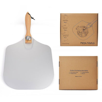 4 Pcs Pizza Tool Set with 12-Inch Aluminium Peel – Product View 15