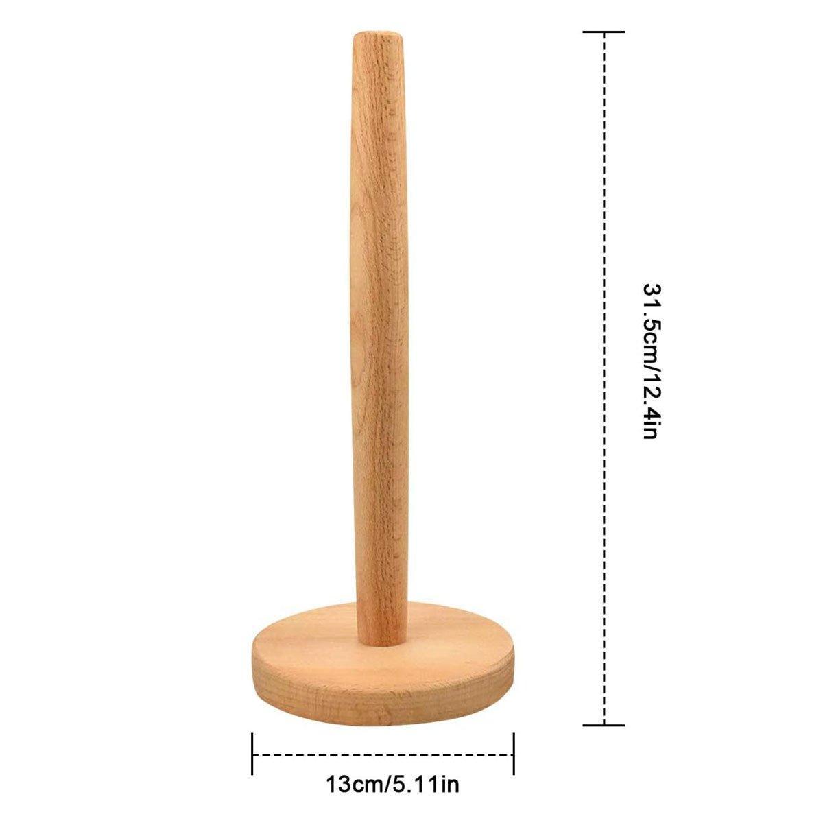 Beech Wood Paper Roll Holder for Countertop – Product View 3