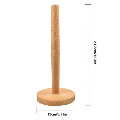 Beech Wood Paper Roll Holder for Countertop – Product View 3