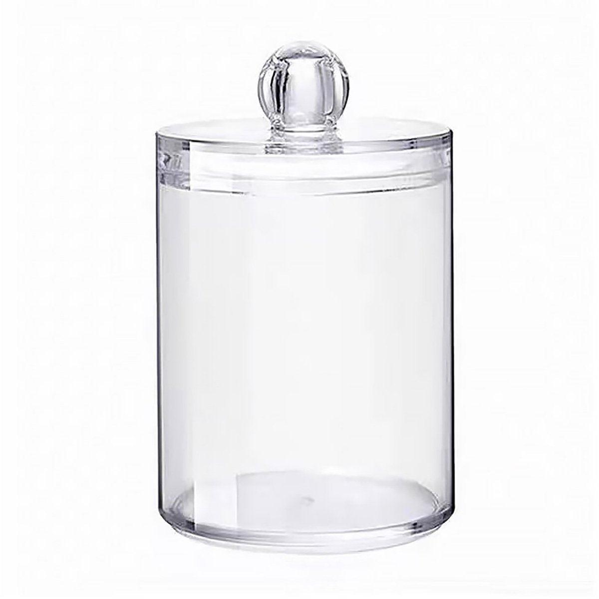 4 Pcs Clear Cotton Pad and Swab Storage Box Set