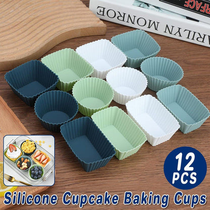 12 Pcs Reusable Silicone Muffin Cups for Baking – Product View 13