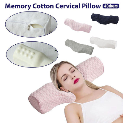 Contoured Memory Foam Neck Pillow in 4 Colours – Product View 2