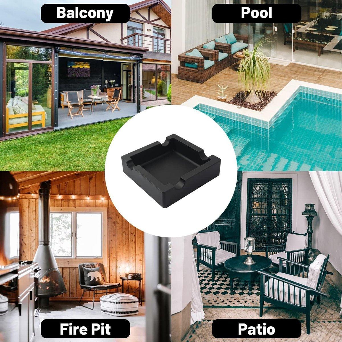 Square Silicone Cigar Ashtray with Large Capacity – Product View 5